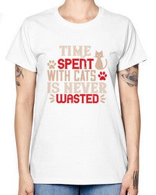 time spend with cat is never wasted Style 121# - cats -  Missy T-Shirt