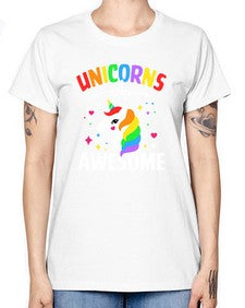 unicorns are awesome 520# - unicorn -  Missy T-Shirt