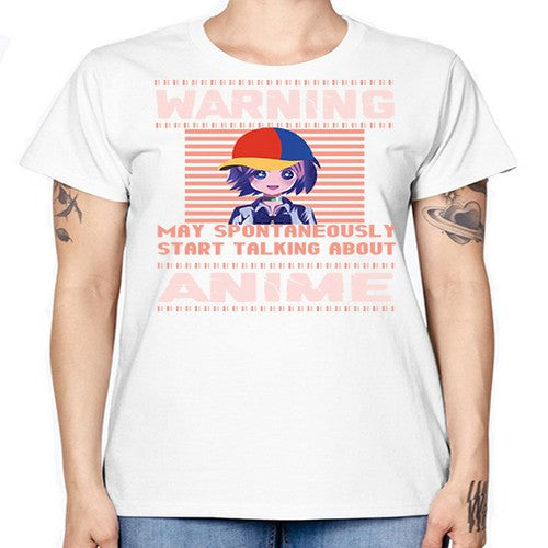 warning may spontaneously start talking about anime287# - anime -  Missy T-Shirt