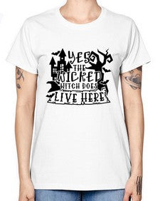 yes the wicked witch does live here 2# - witch -  Missy T-Shirt