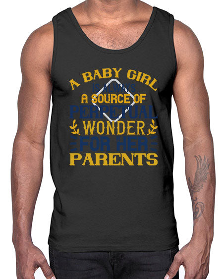 A baby girl is always a source of perpetual wonder for her parents Style 258#- baby- Cotton Tank