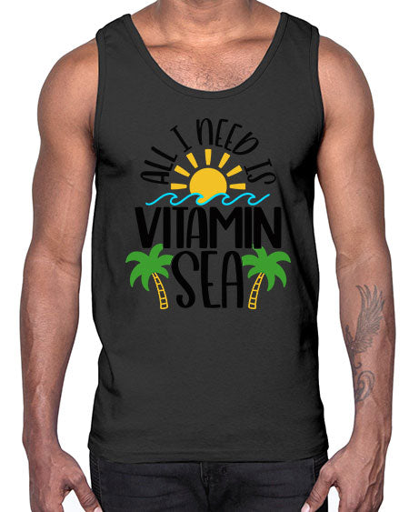 All I Need Is Vitamin Sea Style 56#- summer- Cotton Tank