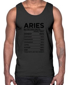 Aries Nutrition Facts 97#- aries- Cotton Tank