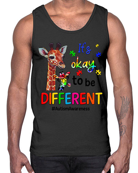 Autism Giraffe- autism- Cotton Tank