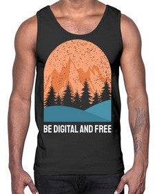Be Digital and Free 27#- internet- Cotton Tank