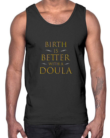 BirthisbetterwithadoulaTshirt624#- doubla- Cotton Tank