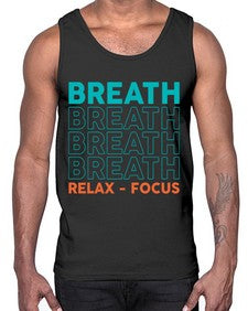 Breath Relax Focus 181#- yoga- Cotton Tank