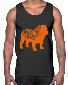 BulldogMandala 281#- mandala- Cotton Tank