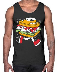 Burger 1#- cartoon food- Cotton Tank