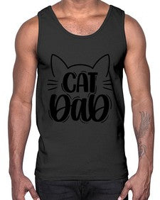 Cat Dad Style 81#- cats- Cotton Tank