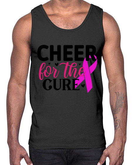 Cheer for the Cure 28#- breast cancer- Cotton Tank