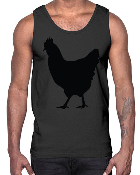 Chicken Silhouette 3#- chicken- Cotton Tank