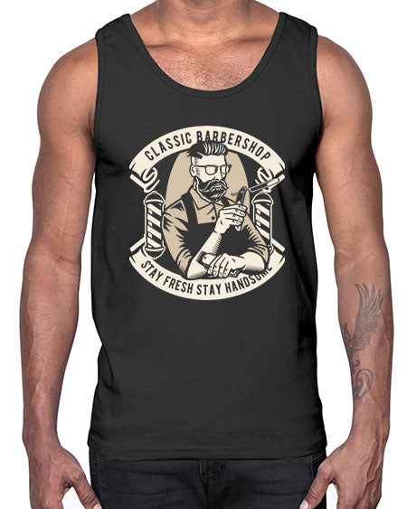 Classic Barber Shop658#- barber- Cotton Tank