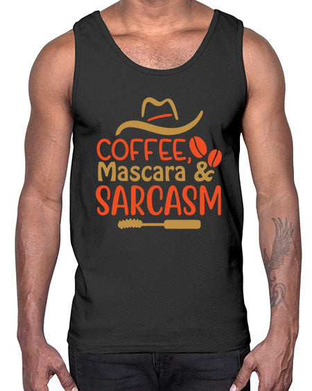 Coffee Mascara Sarcasm 21#-  fashion- Cotton Tank