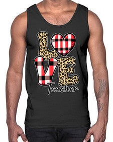 Commercial Use Teacher Valentine 37#- teacher- Cotton Tank
