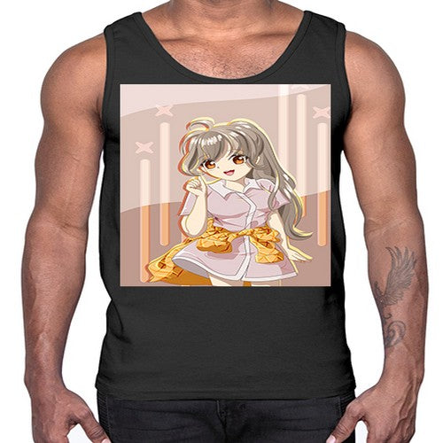 Cute and happy girl with picnic outfit 10#- anime- Cotton Tank
