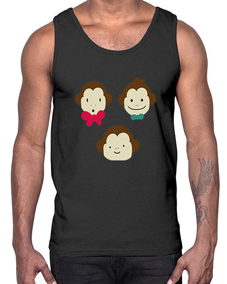 Cute_little_monkeys_5425- monkey- Cotton Tank