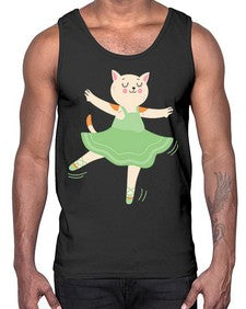 Dancing cat ballerina for ballet ballet 112#- ballet- Cotton Tank