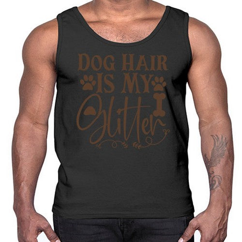 Dog Hair Is My Glitter Style 100#- dogs- Cotton Tank