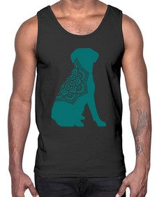 DogMandala 381#- mandala- Cotton Tank