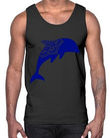 DolphinMandala 382#- mandala- Cotton Tank
