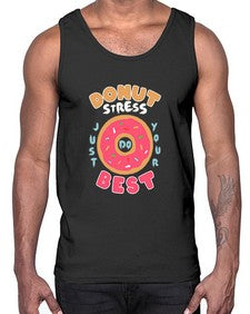 Donut stress 3#- cartoon food- Cotton Tank