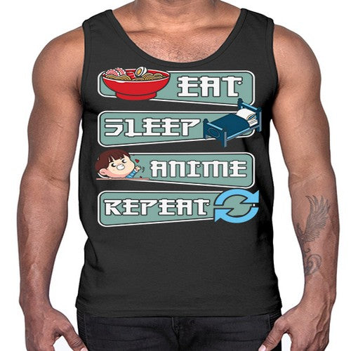 Eat Sleep Anime Repeat Anime Manga 227#- anime- Cotton Tank