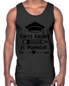 First Grade Is Magical 141#- first grade- Cotton Tank