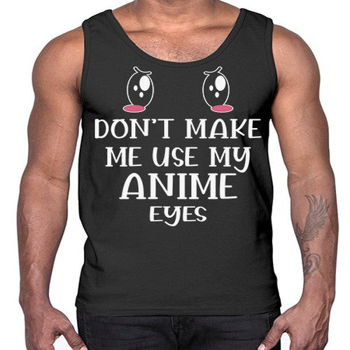 Funny Cute Anime Kawaii Eyes 230#- anime- Cotton Tank