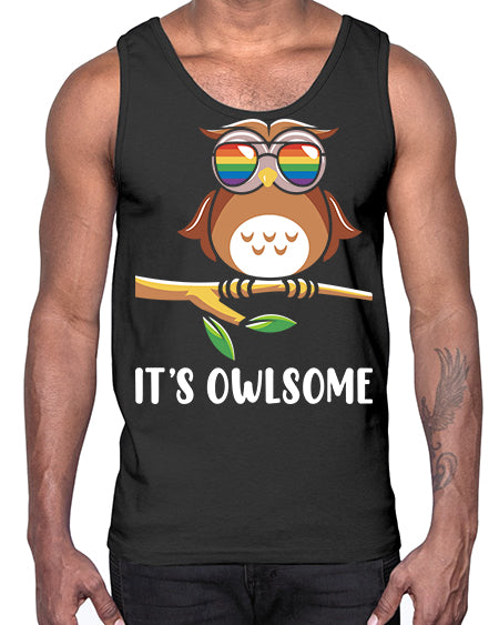 Funny Owl Gift Im Owlsome A TurtleRabbit 7#- owl- Cotton Tank