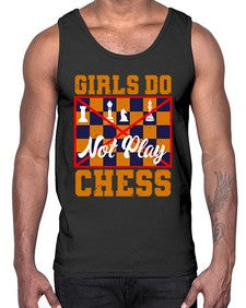 Girls do not play chess 101#- chess- Cotton Tank