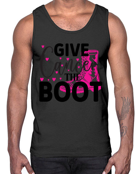 Give Cancer the Boot 24#- breast cancer- Cotton Tank