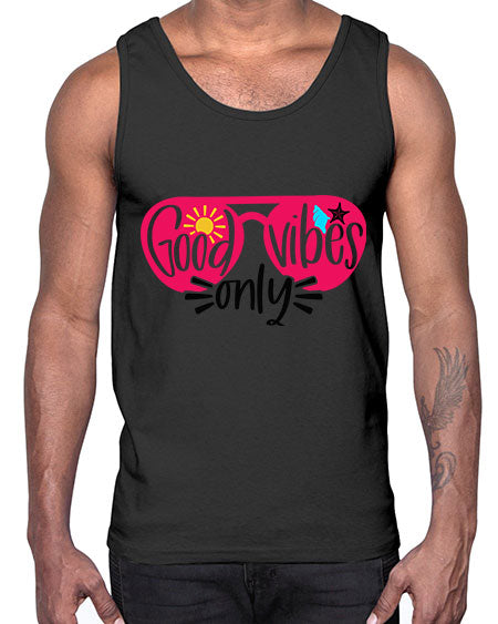 Good Vibes Only Style 42#- summer- Cotton Tank