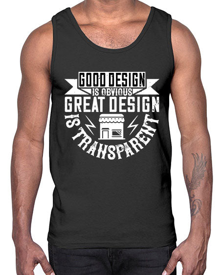 Good design is obvious Great design is transparent Style 170#- architect- Cotton Tank
