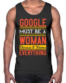 Google must be a woman because it knows everything 76#- internet- Cotton Tank