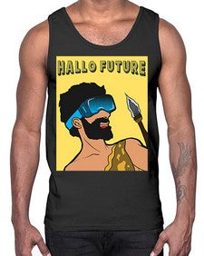 Hallo Future 497#- art pop art- Cotton Tank