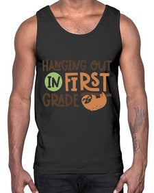 Hanging Out in First 233#- first grade- Cotton Tank