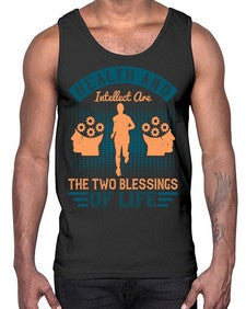 Health and intellect are the two blessings of life Style 36#- diabetes- Cotton Tank