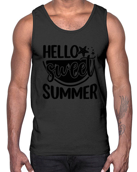 Hello sweet summer 01#- summer- Cotton Tank
