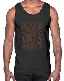 Home Is Where My Cats Are Style 15#- cats- Cotton Tank