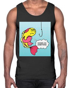 Hooked on Something 534#- art pop art- Cotton Tank