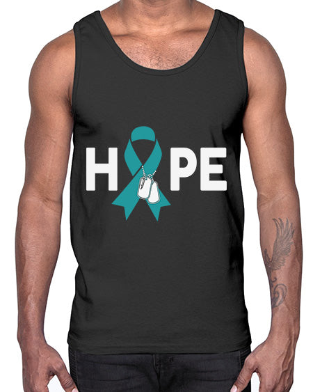 Hope PTSD Awareness Dog tag 21#- PTSD- Cotton Tank