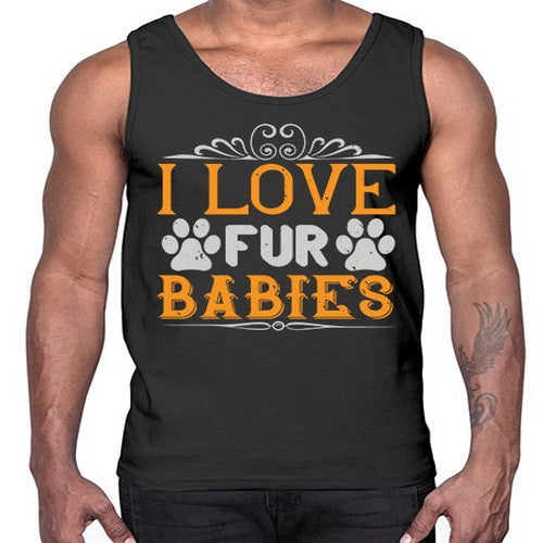 I Love Fur Babies Style 192#- dogs- Cotton Tank