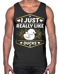 I just really like ducks Style 43#- ducks- Cotton Tank
