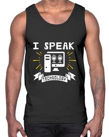 I speak technology 37#- computer- Cotton Tank