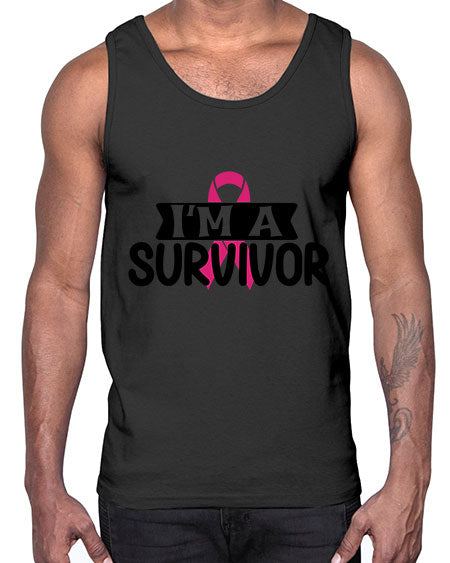 Im a Survivor 17#- breast cancer- Cotton Tank