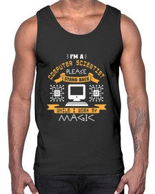 Im a computer scientist please stand back 34#- computer- Cotton Tank