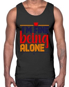 Im fine being alone 118#- chess- Cotton Tank