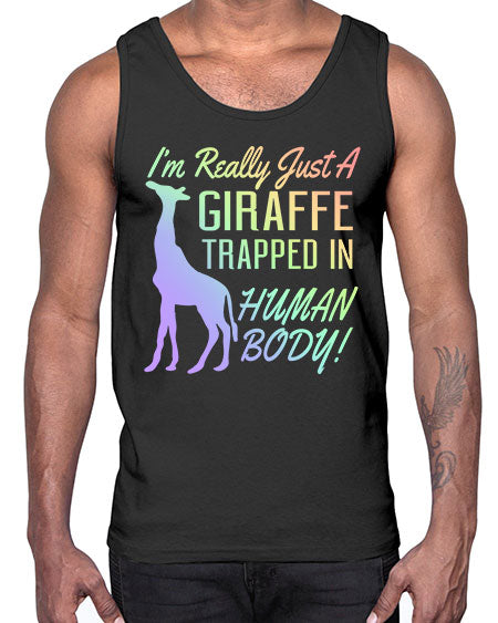 Im really just a giraffee trapped in human body- giraffee- Cotton Tank