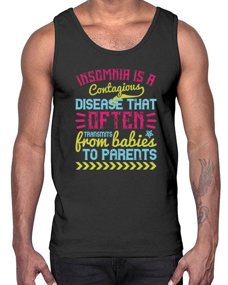 Insomnia is a contagious disease that often transmits from babies to parents Style 352#- baby- Cotton Tank